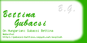 bettina gubacsi business card